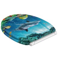 6-teiliges Badezimmer Set Delphin Korallen