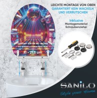WC-Sitz mit Absenkautomatik und Schnellverschluss Disco - Premium Toilettendeckel direkt vom Hersteller