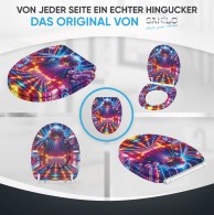 WC-Sitz mit Absenkautomatik und Schnellverschluss Disco - Premium Toilettendeckel direkt vom Hersteller