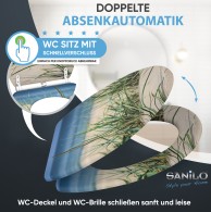 WC-Sitz mit Absenkautomatik und Schnellverschluss Dunetide - Premium Toilettendeckel direkt vom Hersteller