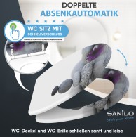 WC-Sitz mit Absenkautomatik und Schnellverschluss Energy Stones - Premium Toilettendeckel direkt vom Hersteller