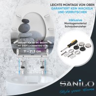 WC-Sitz mit Absenkautomatik und Schnellverschluss Energy Stones - Premium Toilettendeckel direkt vom Hersteller