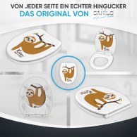 WC-Sitz mit Absenkautomatik und Schnellverschluss Faultier - Premium Toilettendeckel direkt vom Hersteller