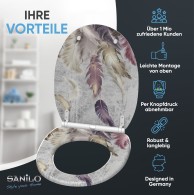 WC-Sitz mit Absenkautomatik und Schnellverschluss Federn - Premium Toilettendeckel direkt vom Hersteller