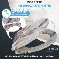 WC-Sitz mit Absenkautomatik und Schnellverschluss Federn - Premium Toilettendeckel direkt vom Hersteller