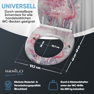 WC-Sitz mit Absenkautomatik und Schnellverschluss Flamingo 2 - Premium Toilettendeckel direkt vom Hersteller