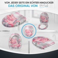 WC-Sitz mit Absenkautomatik und Schnellverschluss Flamingo 2 - Premium Toilettendeckel direkt vom Hersteller