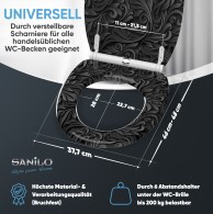 WC-Sitz mit Absenkautomatik und Schnellverschluss Floral - Premium Toilettendeckel direkt vom Hersteller