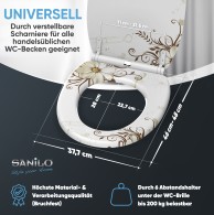 WC-Sitz mit Absenkautomatik und Schnellverschluss Flower - Premium Toilettendeckel direkt vom Hersteller