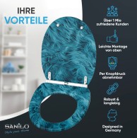 WC-Sitz mit Absenkautomatik und Schnellverschluss Fluffy - Premium Toilettendeckel direkt vom Hersteller