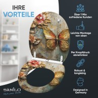 WC-Sitz mit Absenkautomatik und Schnellverschluss Flutterby - Premium Toilettendeckel direkt vom Hersteller