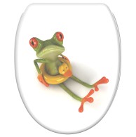 WC-Sitz mit Absenkautomatik und Schnellverschluss Froggy - Premium Toilettendeckel direkt vom Hersteller