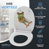 WC-Sitz mit Absenkautomatik und Schnellverschluss Froggy - Premium Toilettendeckel direkt vom Hersteller