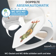 WC-Sitz mit Absenkautomatik und Schnellverschluss Froggy - Premium Toilettendeckel direkt vom Hersteller