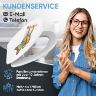 WC-Sitz mit Absenkautomatik und Schnellverschluss Froggy - Premium Toilettendeckel direkt vom Hersteller