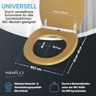 WC-Sitz mit Absenkautomatik und Schnellverschluss Glitzer Gold - Premium Toilettendeckel direkt vom Hersteller