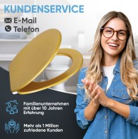 WC-Sitz mit Absenkautomatik und Schnellverschluss Glitzer Gold - Premium Toilettendeckel direkt vom Hersteller