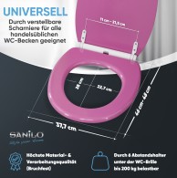 WC-Sitz mit Absenkautomatik und Schnellverschluss Glitzer Pink - Premium Toilettendeckel direkt vom Hersteller