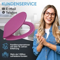 WC-Sitz mit Absenkautomatik und Schnellverschluss Glitzer Pink - Premium Toilettendeckel direkt vom Hersteller