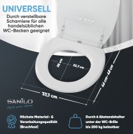 WC-Sitz mit Absenkautomatik und Schnellverschluss Glitzer Weiß - Premium Toilettendeckel direkt vom Hersteller