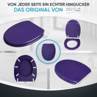WC-Sitz mit Absenkautomatik und Schnellverschluss Glitzer Lila - Premium Toilettendeckel direkt vom Hersteller