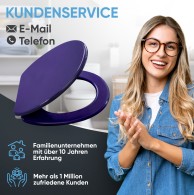 WC-Sitz mit Absenkautomatik und Schnellverschluss Glitzer Lila - Premium Toilettendeckel direkt vom Hersteller