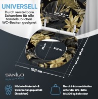 WC-Sitz mit Absenkautomatik und Schnellverschluss Golden Leaves - Premium Toilettendeckel direkt vom Hersteller