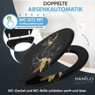 WC-Sitz mit Absenkautomatik und Schnellverschluss Goldenwing - Premium Toilettendeckel direkt vom Hersteller