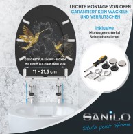 WC-Sitz mit Absenkautomatik und Schnellverschluss Goldenwing - Premium Toilettendeckel direkt vom Hersteller