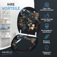 WC-Sitz mit Absenkautomatik und Schnellverschluss Goldfera - Premium Toilettendeckel direkt vom Hersteller
