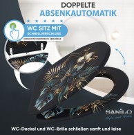 WC-Sitz mit Absenkautomatik und Schnellverschluss Goldfera - Premium Toilettendeckel direkt vom Hersteller