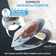 WC-Sitz mit Absenkautomatik und Schnellverschluss Goldfisch - Premium Toilettendeckel direkt vom Hersteller