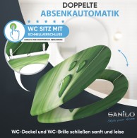 WC-Sitz mit Absenkautomatik und Schnellverschluss Green Leaf - Premium Toilettendeckel direkt vom Hersteller