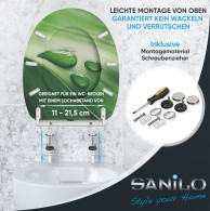 WC-Sitz mit Absenkautomatik und Schnellverschluss Green Leaf - Premium Toilettendeckel direkt vom Hersteller
