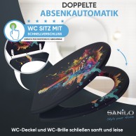 WC-Sitz mit Absenkautomatik und Schnellverschluss Guitar - Premium Toilettendeckel direkt vom Hersteller