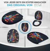 WC-Sitz mit Absenkautomatik und Schnellverschluss Guitar - Premium Toilettendeckel direkt vom Hersteller