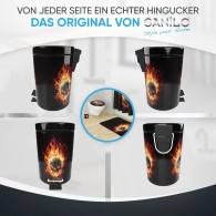 Kosmetikeimer Totenkopf in Flammen 3 Liter