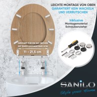 WC-Sitz mit Absenkautomatik und Schnellverschluss Holz - Premium Toilettendeckel direkt vom Hersteller