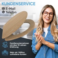 WC-Sitz mit Absenkautomatik und Schnellverschluss Holz - Premium Toilettendeckel direkt vom Hersteller