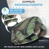 WC-Sitz mit Absenkautomatik und Schnellverschluss Jungle - Premium Toilettendeckel direkt vom Hersteller