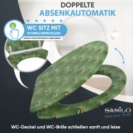 WC-Sitz mit Absenkautomatik und Schnellverschluss Kaktus - Premium Toilettendeckel direkt vom Hersteller