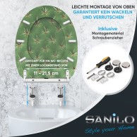 WC-Sitz mit Absenkautomatik und Schnellverschluss Kaktus - Premium Toilettendeckel direkt vom Hersteller