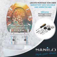 WC-Sitz mit Absenkautomatik und Schnellverschluss Kirschblüte - Premium Toilettendeckel direkt vom Hersteller