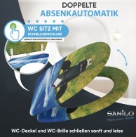 WC-Sitz mit Absenkautomatik und Schnellverschluss Kuhkopf - Premium Toilettendeckel direkt vom Hersteller