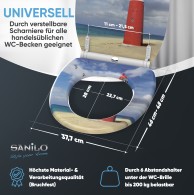 WC-Sitz mit Absenkautomatik und Schnellverschluss Leuchtturm - Premium Toilettendeckel direkt vom Hersteller