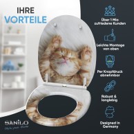 WC-Sitz mit Absenkautomatik und Schnellverschluss Lilly - Premium Toilettendeckel direkt vom Hersteller