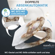 WC-Sitz mit Absenkautomatik und Schnellverschluss Lilly - Premium Toilettendeckel direkt vom Hersteller