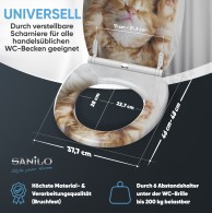 WC-Sitz mit Absenkautomatik und Schnellverschluss Lilly - Premium Toilettendeckel direkt vom Hersteller