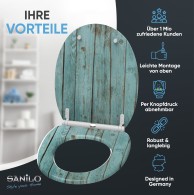 WC-Sitz mit Absenkautomatik und Schnellverschluss Lumber - Premium Toilettendeckel direkt vom Hersteller