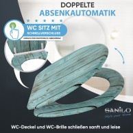 WC-Sitz mit Absenkautomatik und Schnellverschluss Lumber - Premium Toilettendeckel direkt vom Hersteller